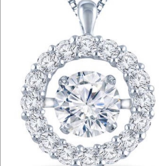 Auriga Dancing center Diamond Stone-14k-White Gold-1ct-TDW-Diamond